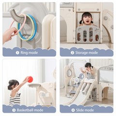 Kids Slide and Swing Set,12 in 1 Toddler Slide Climber Indoor Outdoor Playground