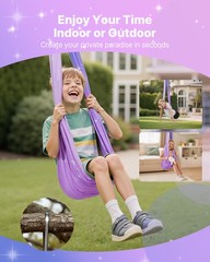 VEVOR Sensory Swing Double-Layer Fabric Sensory Hammock Holds up to 300lbs