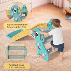 BIERUM 4 in 1 Toddler Slide, Kids Slide for Indoor Outdoor Playground, Slides wi