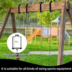 Heavy Duty Swing Hangers with 180° Snap Hooks Metal Swingset Accessories Swin…