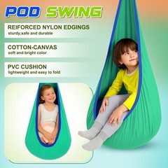 Sensory Swing Stand Frame with Pod Chair and Swing Set Kid Heavy Duty Metal S…