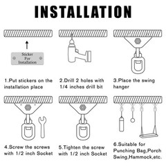 Heavy Duty Swing Hangers for Wooden Sets 2000 LB Capacity Hammock Hanger 360 …