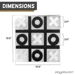 Play Platoon Magnetic Tic Tac Toe Game – Large Metal and Wooden Wall Mounted Boa