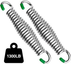 Heavy Duty Porch Swing Springs – 1300 LBS, 304 Stainless Steel,for Hammock, S