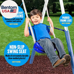 Superdisc Swing Set with Superdisc Swing. 5 User Capacity, Easy Assembly, Metal