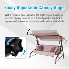 2 Pcs Garden Swing Plastic Fittings – Porch Patio Swing Frame Parts to Attach