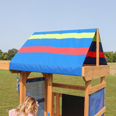 Bay Pointe All-Cedar Swing Set – Large Upper Deck, Durable Wooden Playset for Ba