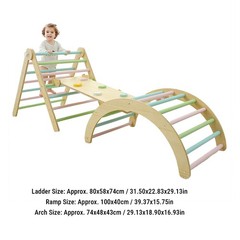 Indoor Jungle Gym 7-in-1 Toddler Indoor Playground Wooden Climbing Toys 18M+ USA