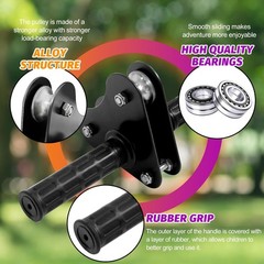 Zipline Kit 120FT 400lb Backyard Retractable Seat