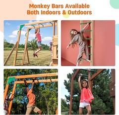 21 Inch Monkey Bars Kit Playground Monkey Bar Ladder Rungs for Backyard Kids….