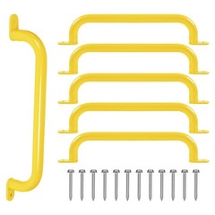 17” Yellow Monkey Bars Indoor, Outdoor Playground Handles, 6 Pieces