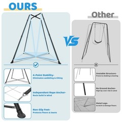 Swing Stand with Sensory Swing and Pod Swing, X-Shaped Swing Frame Heavy-Duty…