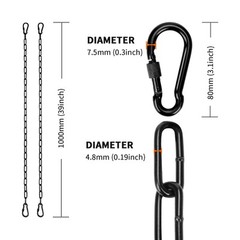 2 Pack Stainless Steel Hanging Chair Chain Kit 1000Lb Capacity for Hammock Swing