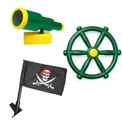 Playground Equipment Bundle Set with Kids Pirate Telescope, Pirate Set Green