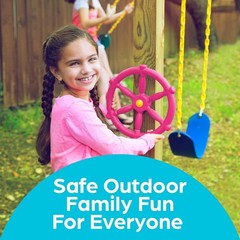 Swing Set Accessories – Pirate Ship Steering Wheel for Kids Outdoor Playhouse…