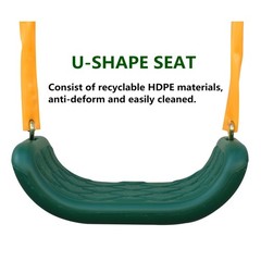 4 in 1 Swing Set With Seesaw, Belt Swing, Slide, Glider for Backyard