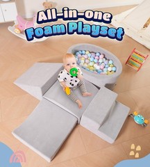 Foam Climbing Blocks with Ball Pit Designed for Toddlers Aged 1-3 -Great for …