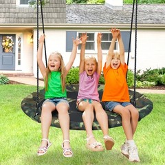 40 In Flying Saucer Tree Swing Outdoor Play Set Adjustable Ropes Gift For Kids