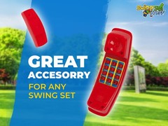 SWING SET STUFF TELEPHONE RED playground playset accessory fort kids toy 0007