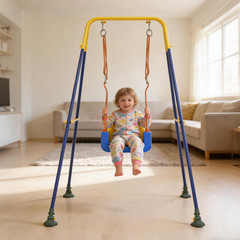3-in-1 Toddler Swing Set with Safety Belt & Anti-Slip Base – Indoor/Outdoor Use