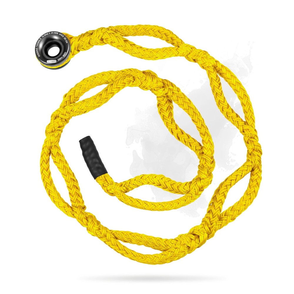 Pelican Rope 1/2″ – 6 FT – Adjustable Rigging Block Sling with Aluminum Rings…