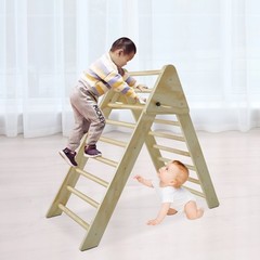 Wooden Foldable Climbing Triangle Ladder Montessori Gym for Kids 1-7