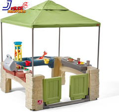 Shaded Kids Patio Playset Fun Interactive Outdoor Playhouse for Kids US ONLY