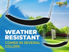 SWING SET STUFF INC RESIDENTIAL BELT SEAT BLACK WITH 5.5 FT. UNCOATED CHAIN 0126
