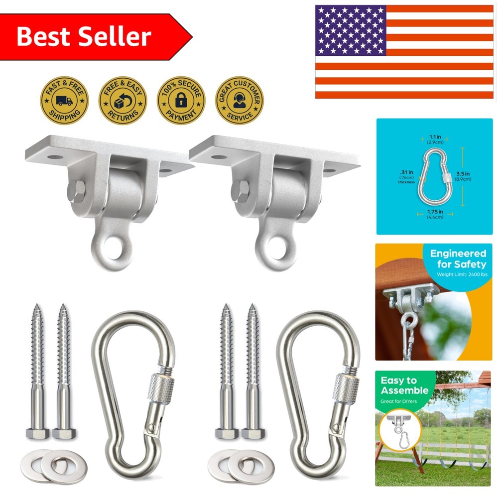 2 Pack Heavy Duty Swing Set Hangers – Durable Indoor/Outdoor Brackets for Fun