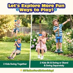 Connectable Tree 2 Pack Connectable Swing (2 Green Large + 2 Blue Small Disc)