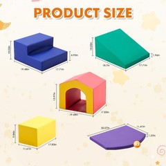 6PCS Soft Climbing Toys for Toddlers – Foam Climb & Crawl Play Set