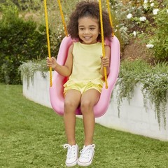 Little Tikes Snug ‘n Secure Pink Swing with Adjustable Straps, 2-in-1