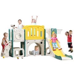 8 in 1 Toddler Slide Set, Kids Slide for Toddlers, Toddler Climber Slide Play…