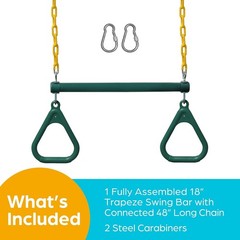 Swing Sets for Backyard, Monkey Bars & Swingset Accessories – Set Includes 18…
