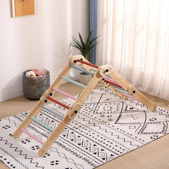 6-In-1 Colorful Kids Modular Wooden Pikler with Ramp/Slide/Wall Climbing-Ideal B