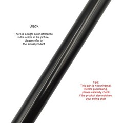 Timyrimy 31.5″/80cm Garden Swing Replacement Rods, Black Metal Round Rods for