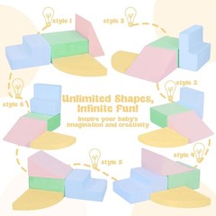 Educational 4-Piece Toddler Climbing Blocks – Soft, Safe, and Engaging Play