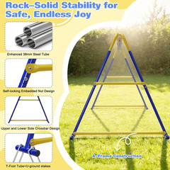 3-In-1 Swing Set for Backyard for Kids, with 1 Platform Swing, 2 Belt Swing, 600