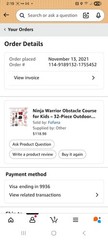 Profana Ninja Obstacle Course ~ 32 Pcs. 65 Ft. Slack Line + 9 Obstacles