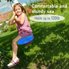 Tree Rope Swing Disc, Round Kids Swing Seat for Outdoor Backyard Playground, …