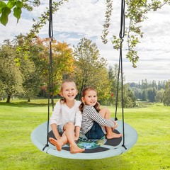 40″ Saucer Tree Swing with Adjustable Hanging Ropes Necessary Hardware for Kids