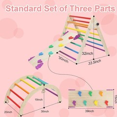 5-in-1 Montessori Climbing Set w/ Ramp Arch Ladder Cushion for Toddlers Kids