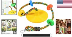 Versatile Kids Climbing Rope Tree Swing with Easy Install Features & Accessories
