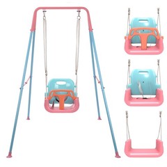 Toddler Swing, 3-in-1 Swing Sets for Backyard, Baby Swing Outdoor/Indoor, Tod…