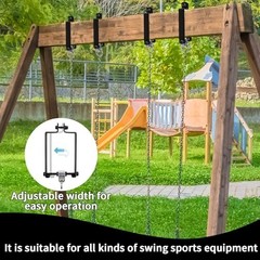 Heavy Duty Swing Hangers with 180° Snap Hooks – Metal Swing Set Brackets, 2 Pcs