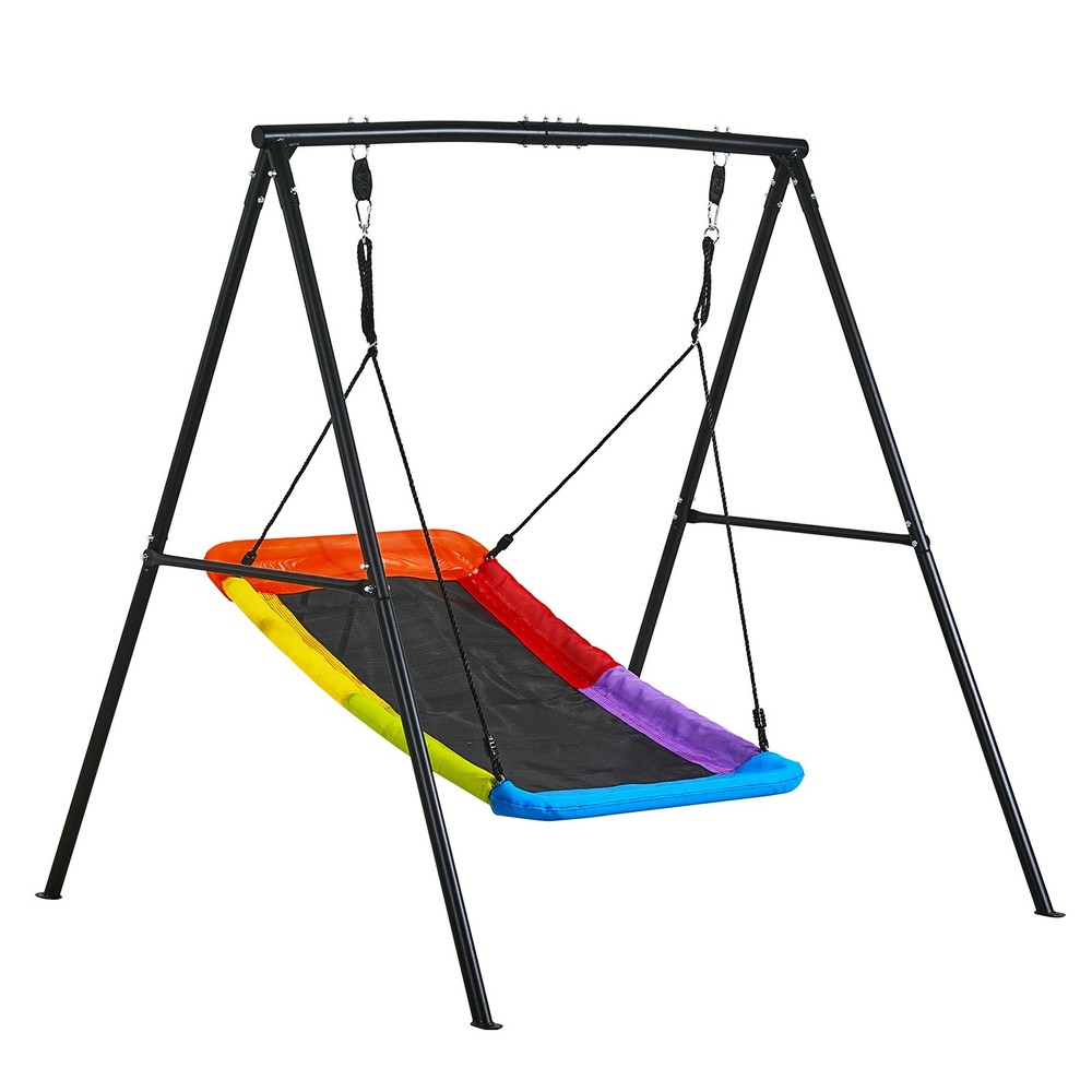 Uimoso Outdoor Swing Set with A-Frame Stand for Kids, 60 x 32 in, Backyard Use
