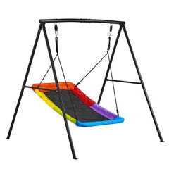 Uimoso Outdoor Swing Set with A-Frame Stand for Kids, 60 x 32 in, Backyard Use