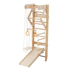 Kids Swing Rope Ladder Wooden Wall Gym Indoor Climbing Playground Set for Child