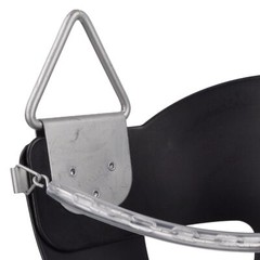 SWING SET STUFF HIGHBACK 1/2 BUCKET SEAT BLACK WITH CHAIN AND HOOKS outside 0046