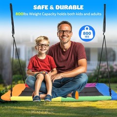 60 Inch Rectangle Platform Tree Swing for Kids and Adults 800 lb Capacity